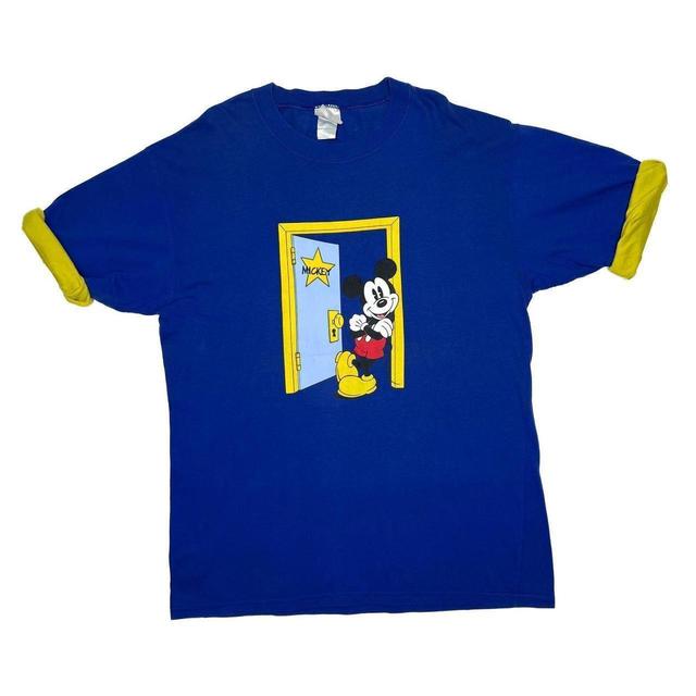 Disney Men's T-shirt - Blue/Yellow - XL on Productcaster.