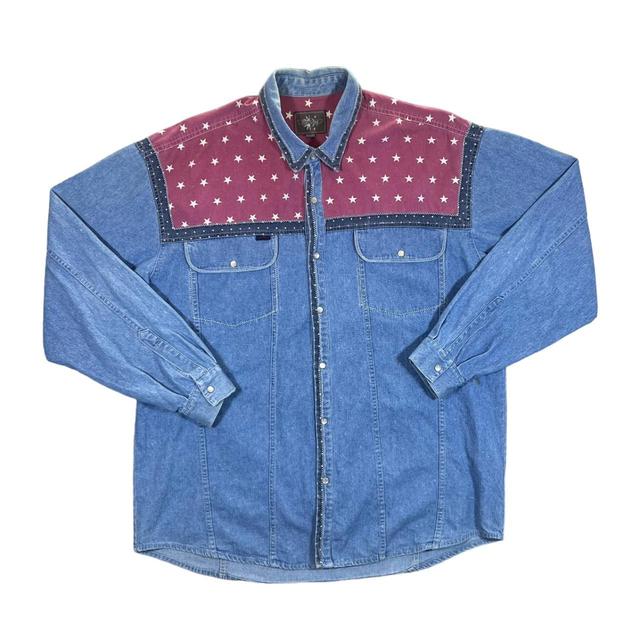 s.Oliver Men's Shirt - Blue/Red - XL on Productcaster.