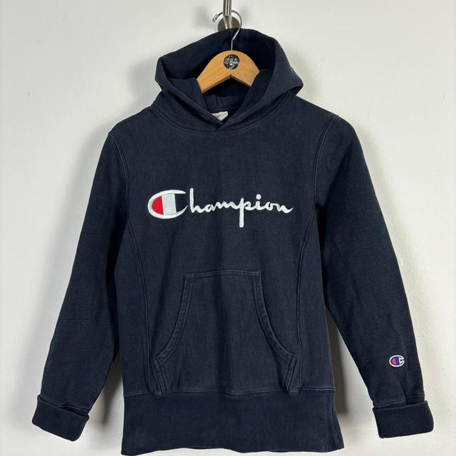 Champion Women's Hoodie - Navy - XS on Productcaster.