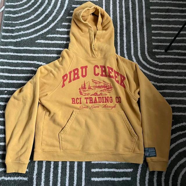 Reese Cooper Men's Hoodie - Yellow/Tan - M on Productcaster.