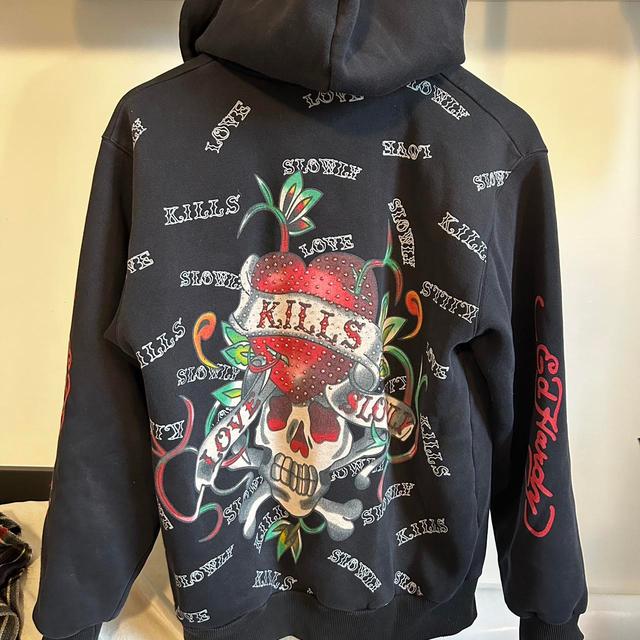 Ed Hardy Men's Hoodie - Black - L on Productcaster.