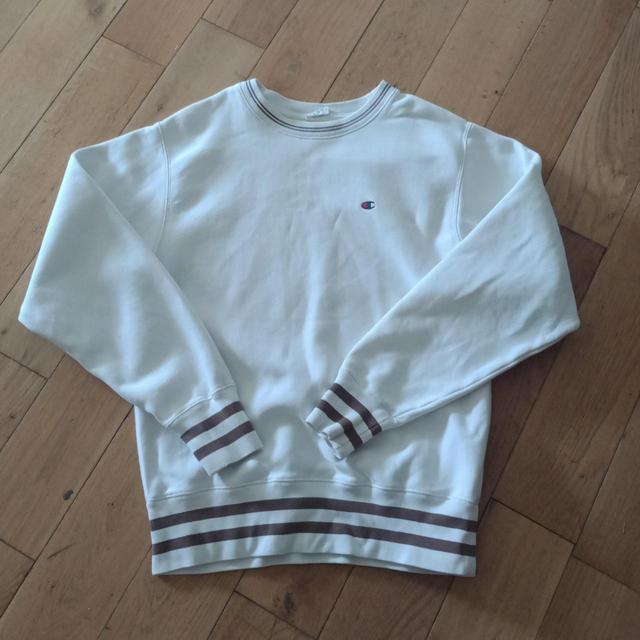 Men's Sweatshirt - White/Tan - S on Productcaster.