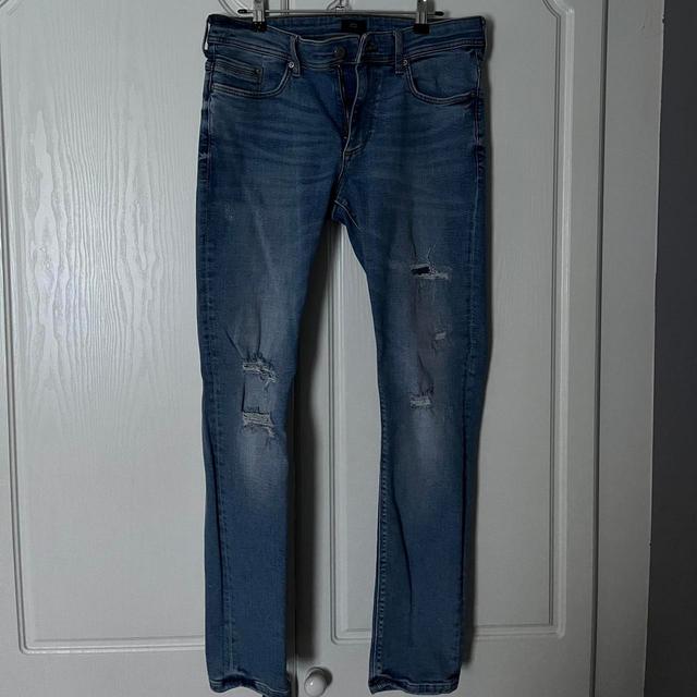 River Island Men's Ripped Jeans - Blue - 32" on Productcaster.