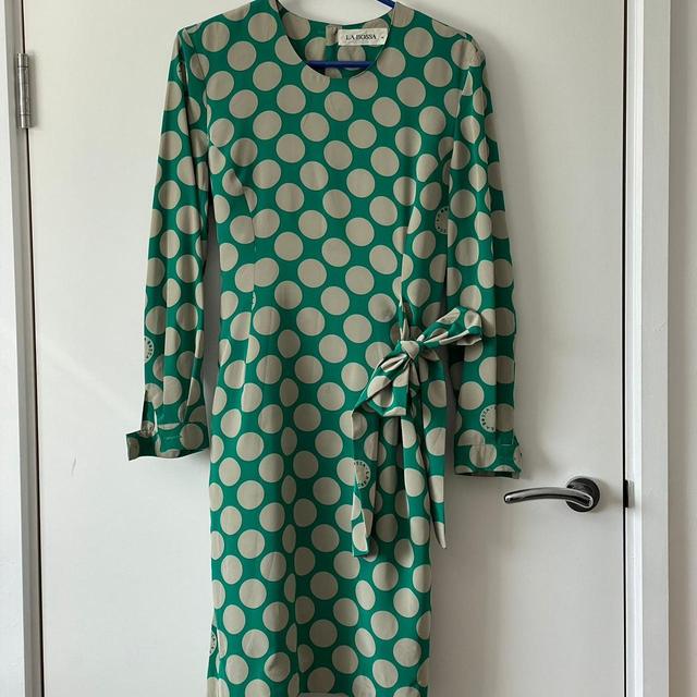 Women's Dress - Green/White - 8 on Productcaster.