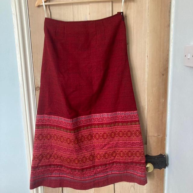 Women's Skirt - Red/Burgundy - UK 10 on Productcaster.