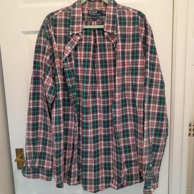 Ralph Lauren Men's Shirt - Red/Green - XL on Productcaster.