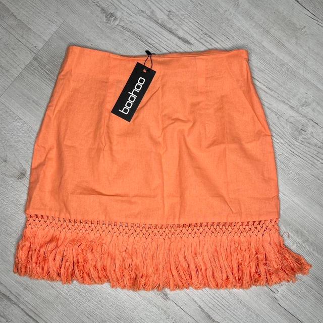 Boohoo Women's Festival Skirt - Orange - UK 6 on Productcaster.