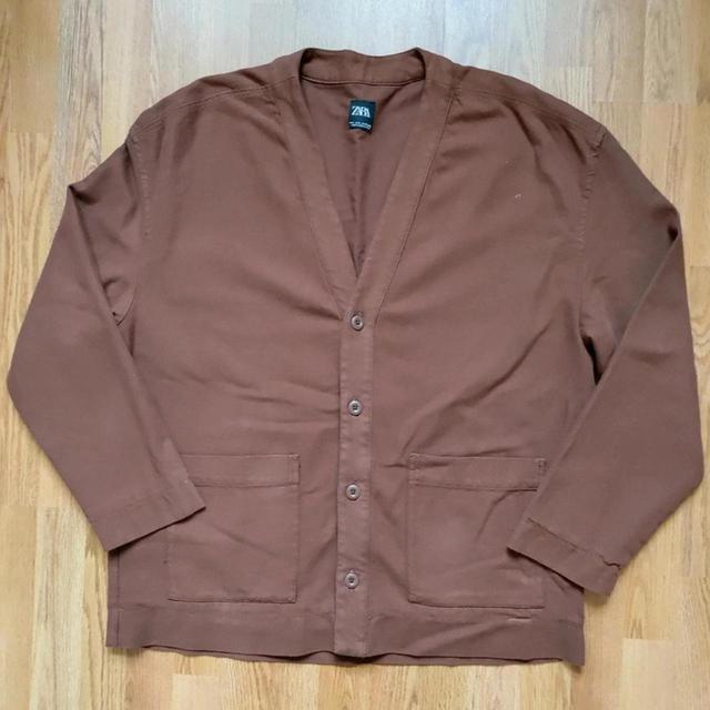 Zara Men's Jacket - Brown - L on Productcaster.