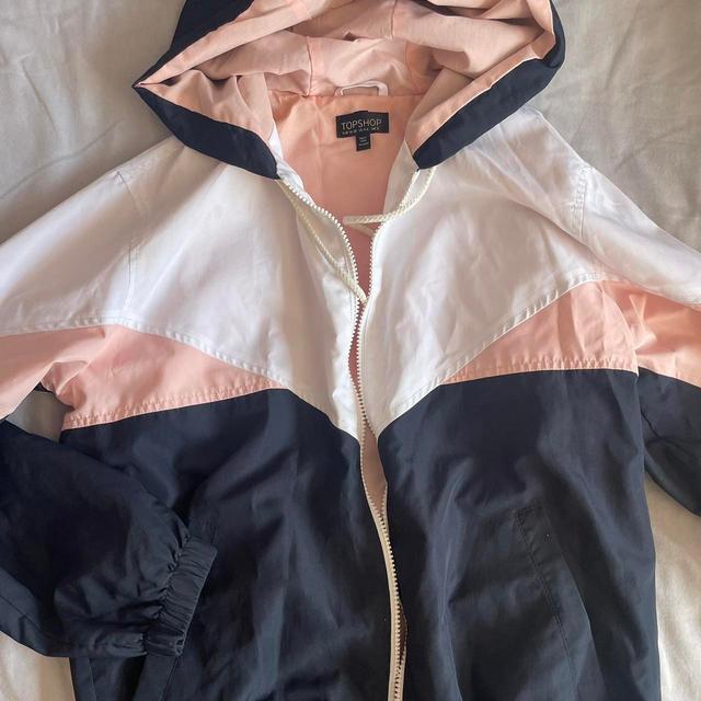 Topshop Women's Raincoat - Pink/Navy - S on Productcaster.