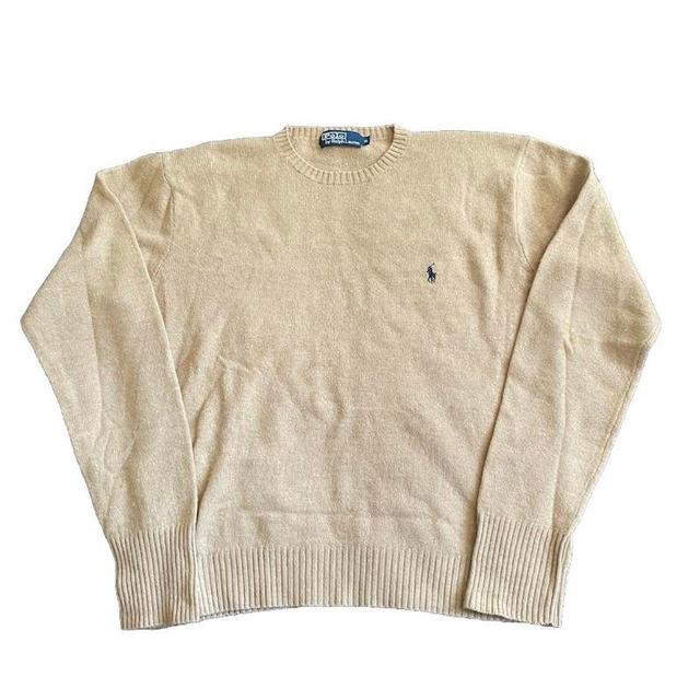 Ralph Lauren Men's Jumper - Tan/Cream - M on Productcaster.