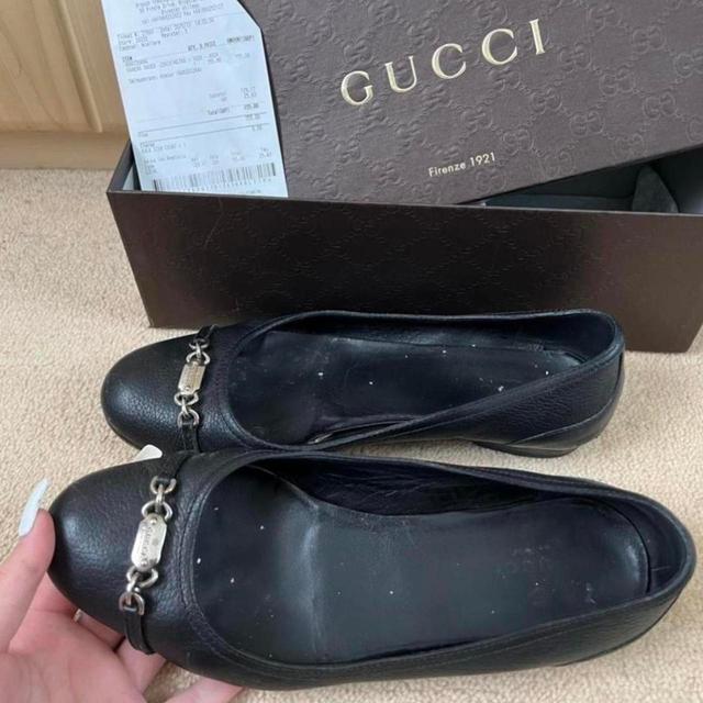 Gucci Women's Ballet shoes - Black/Silver - UK 5 on Productcaster.