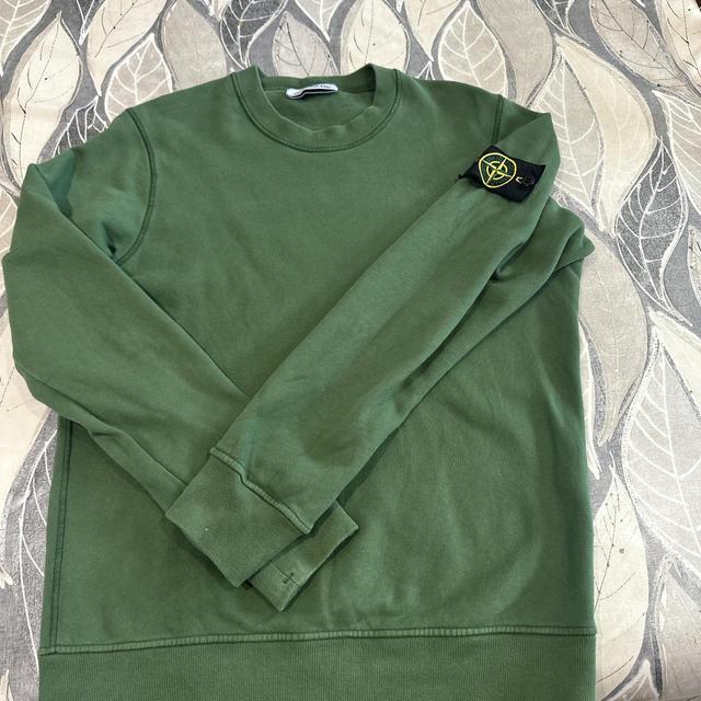 Stone Island Men's Sweatshirt - Green - S on Productcaster.