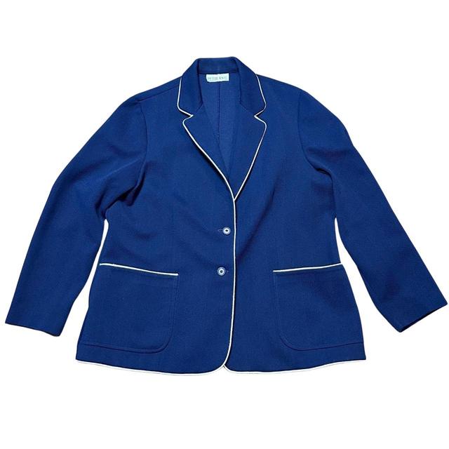 Butte Knit Women's Blazer Jacket - Navy/Blue - UK 18 on Productcaster.