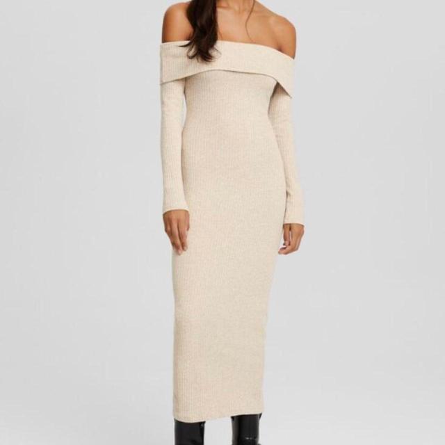 Bershka Women's Bodycon Dress - Cream - XS on Productcaster.