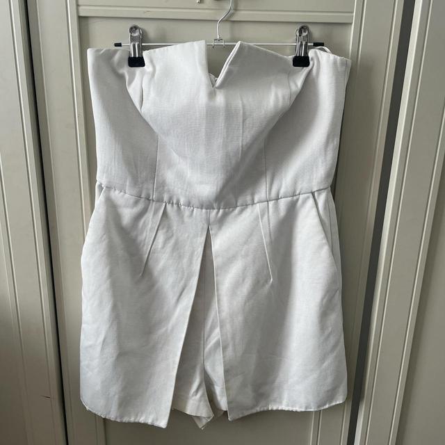 Topshop Women's Playsuit - White - UK 10 on Productcaster.