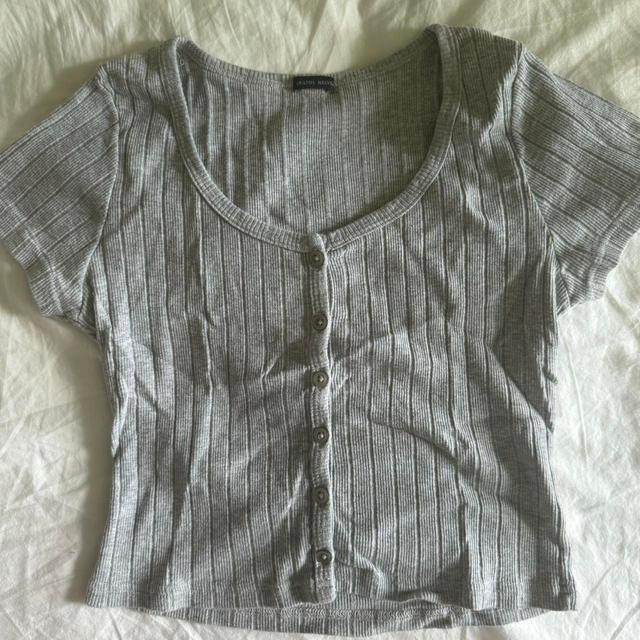 Brandy Melville Women's Crop top - Grey - One size on Productcaster.