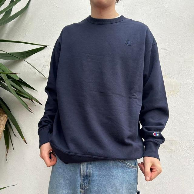 Champion Men's Sweatshirt - Blue/Navy - XL on Productcaster.