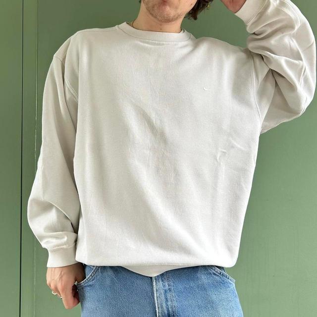 Nike Men's Sweatshirt - Cream/White - L on Productcaster.