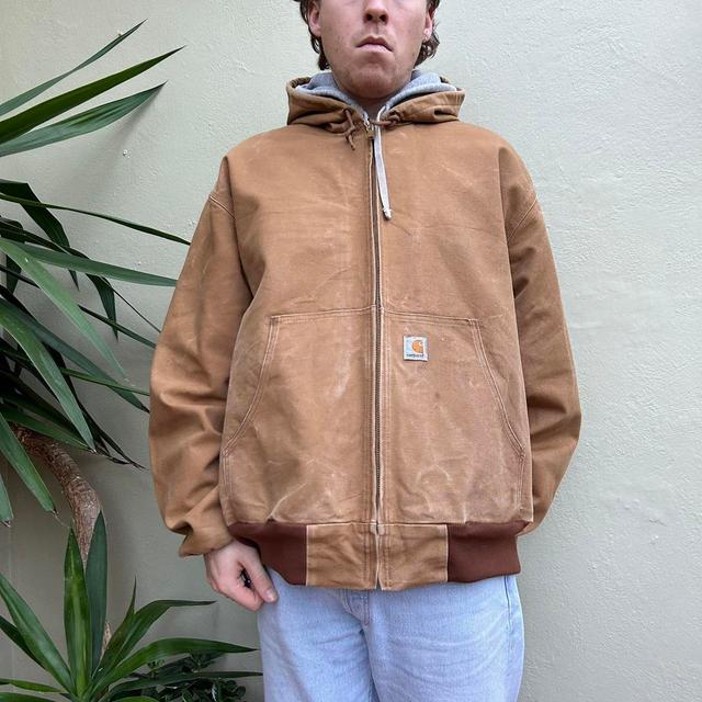 Carhartt Men's Bomber Jacket - Tan/Brown - XXL on Productcaster.