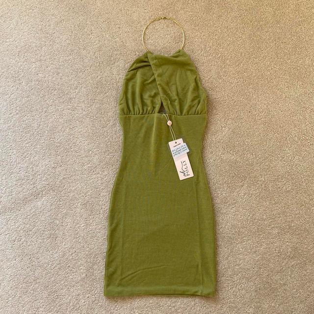 Oh Polly Women's Bodycon Dress - Green/Khaki - 8 on Productcaster.