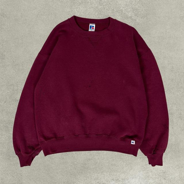 Russell Athletic Men's Sweatshirt - Burgundy - XL on Productcaster.