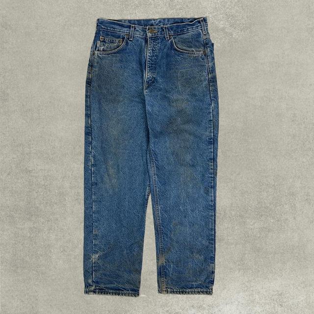 Carhartt Men's Straight leg Jeans - Blue - 34" on Productcaster.