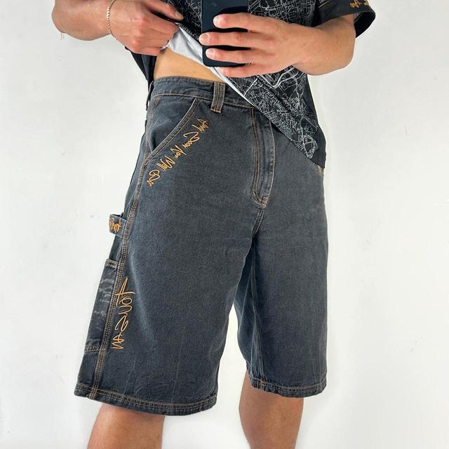 Designer Men's Shorts - Black/Gold - 32" on Productcaster.