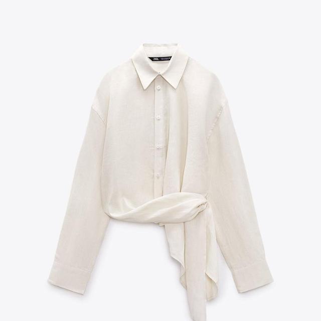 Zara Women's Shirt - Cream/White - M on Productcaster.