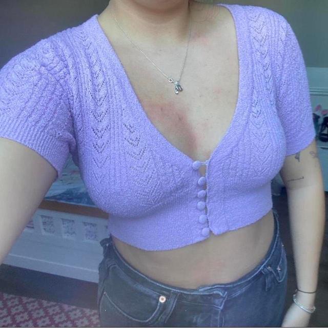 Cotton On Women's Crop top - Purple - S on Productcaster.