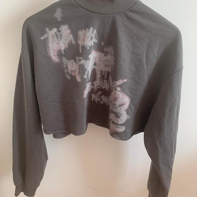 H&M Women's Sweatshirt - Grey/Multi - M on Productcaster.