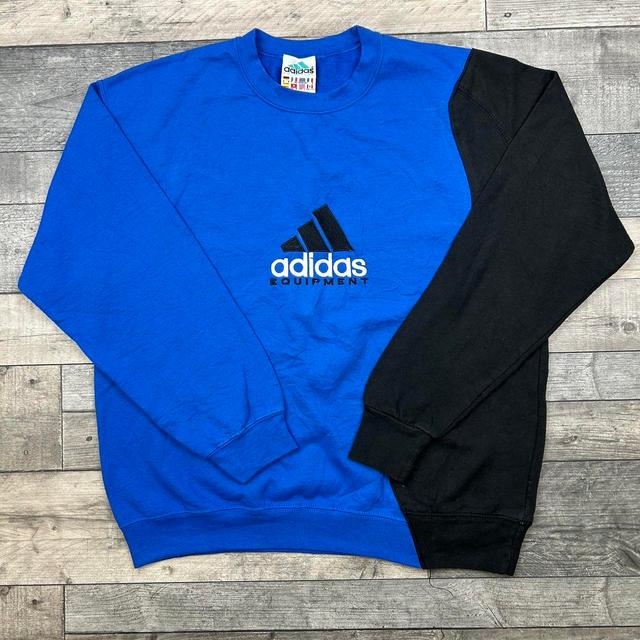 Adidas Men's Sweatshirt - Blue - L on Productcaster.