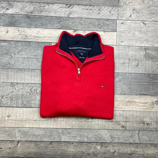 Tommy Hilfiger Men's Sweatshirt - Red - L on Productcaster.