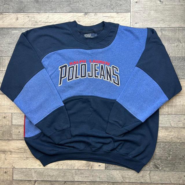 Ralph Lauren Men's Sweatshirt - Blue/Navy - L on Productcaster.