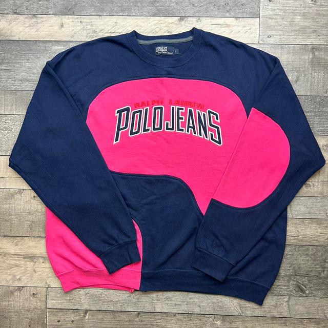 Ralph Lauren Men's Sweatshirt - Navy/Pink - XL on Productcaster.