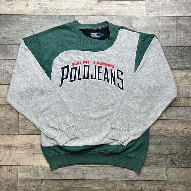 Ralph Lauren Men's Sweatshirt - Grey/Green - M on Productcaster.