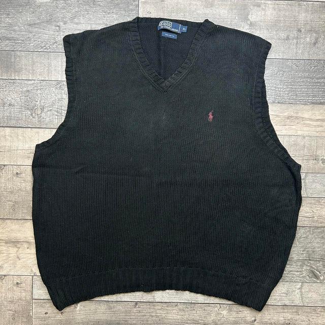 Ralph Lauren Men's Vest - Black/Burgundy - XL on Productcaster.