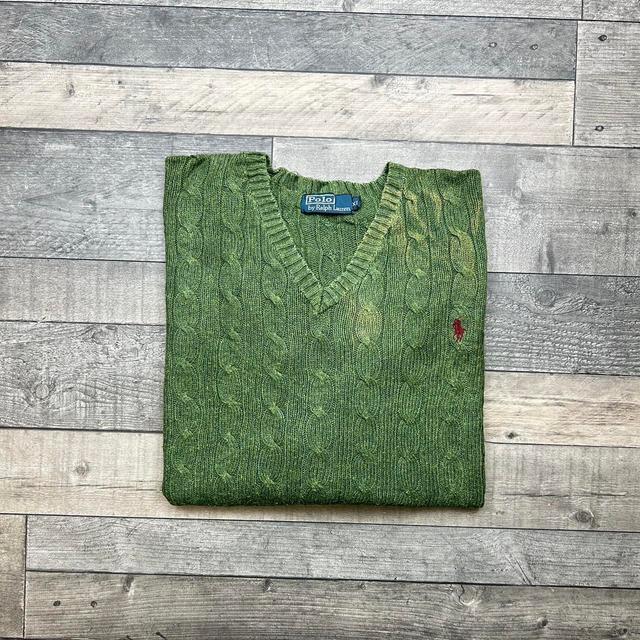 Ralph Lauren Men's Sweatshirt - Green/Burgundy - XL on Productcaster.