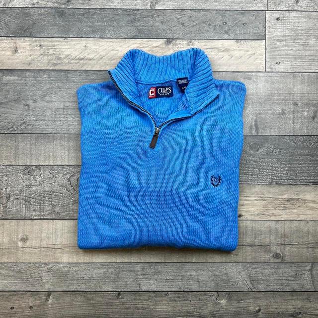 Chaps Men's Sweatshirt - Blue/Navy - L on Productcaster.