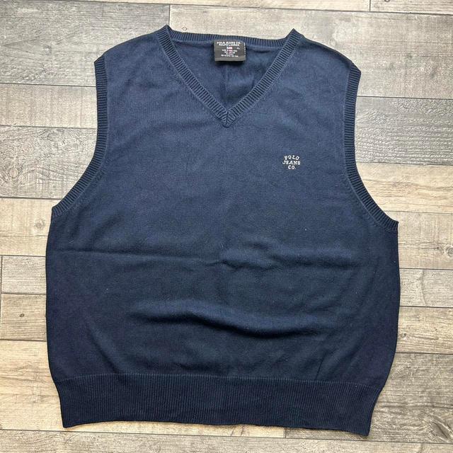 Ralph Lauren Men's Vest - Navy/White - XL on Productcaster.