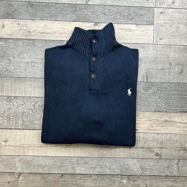 Ralph Lauren Men's Sweatshirt - Navy/White - L on Productcaster.