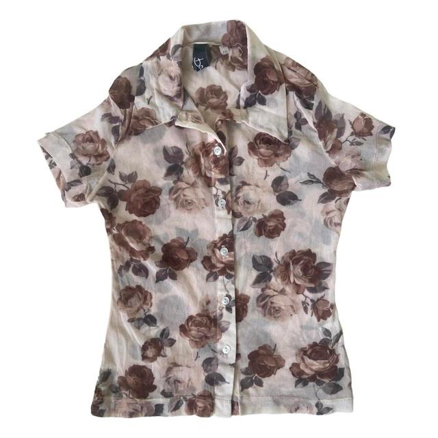 Vintage Women's Shirt - Brown/Tan - XS on Productcaster.