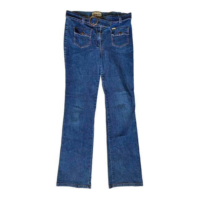 Replay Women's Bootcut Embellished Jeans - Blue/Navy - S on Productcaster.