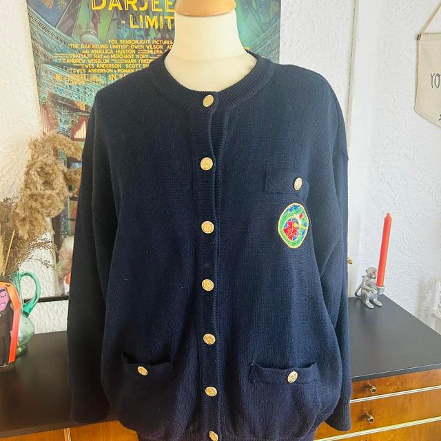 Reclaimed Vintage Women's Cardigan - Navy - 14 on Productcaster.