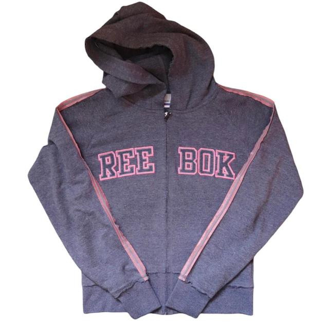 Reebok Women's Hoodie - Grey/Pink - S on Productcaster.