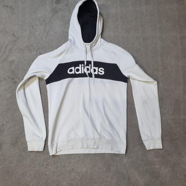 Adidas Men's Hoodie - Black/White - M on Productcaster.