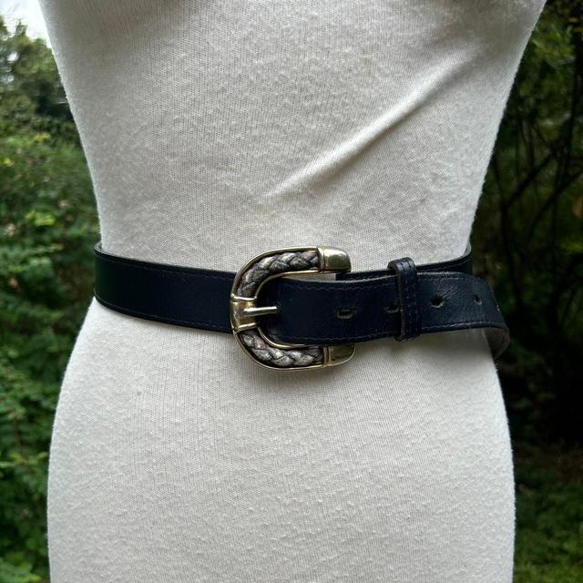 Vintage Women's Belt - Navy on Productcaster.