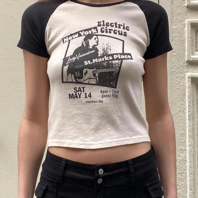 Brandy Melville Women's T-shirt - Black/White - S on Productcaster.