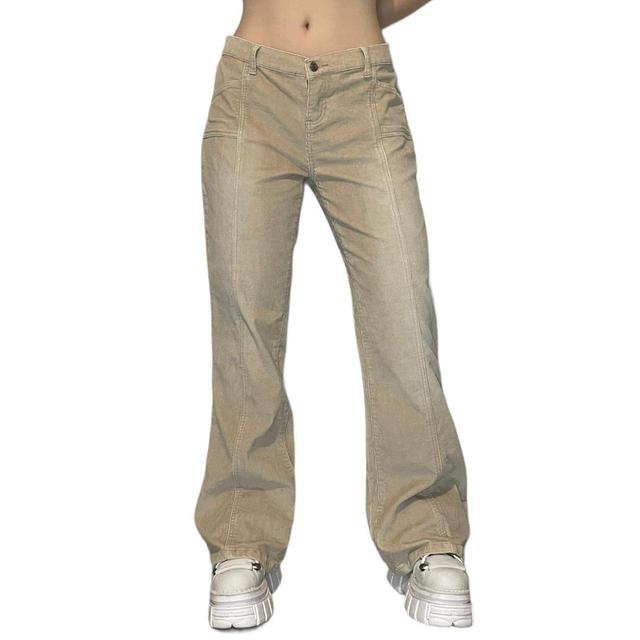 Vintage Women's Bootcut Jeans - Tan - M on Productcaster.