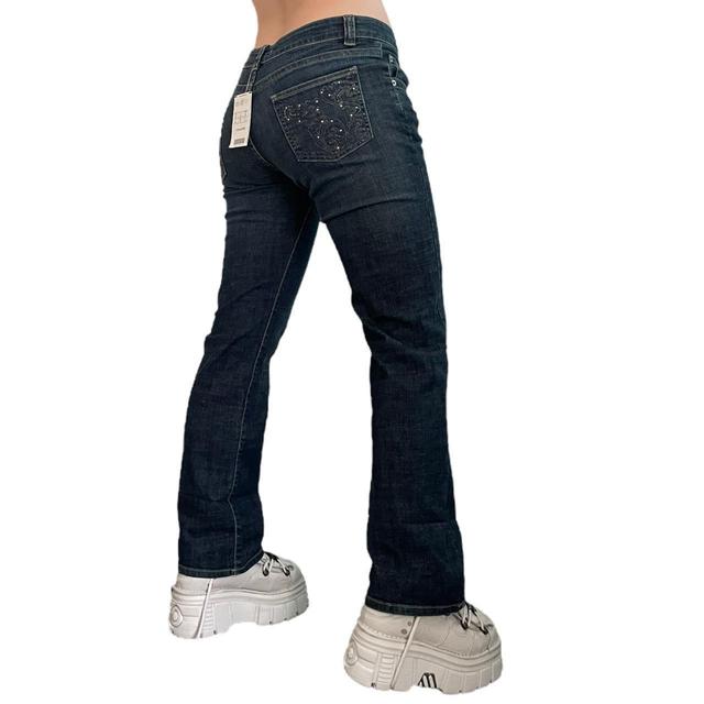 Women's Embroidered Jeans - Navy - UK 10 on Productcaster.