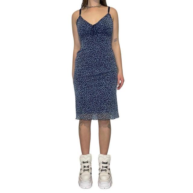 Vintage Women's Mini Dress - Blue - M on Productcaster.